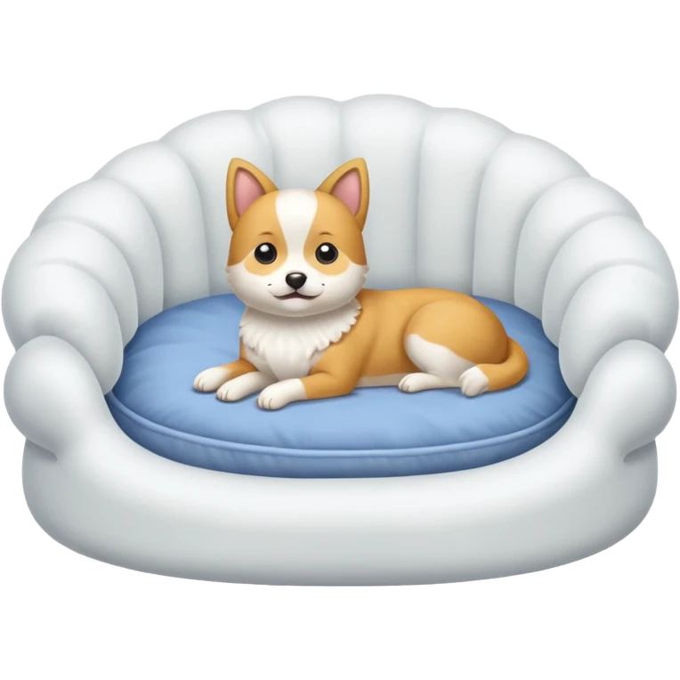 white Pet bed empty with no animal in it emoji
