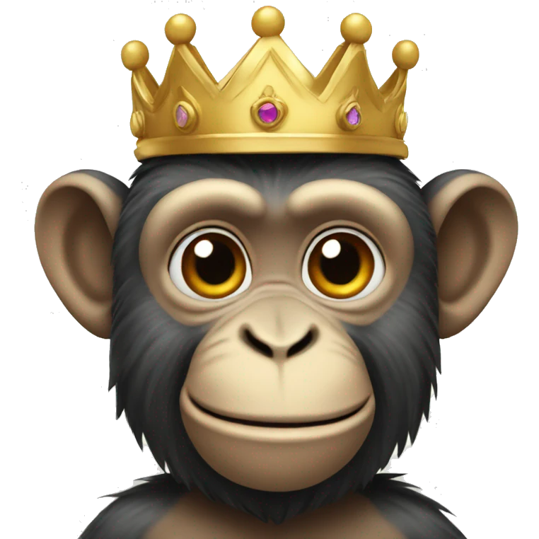 monkey with crown emoji
