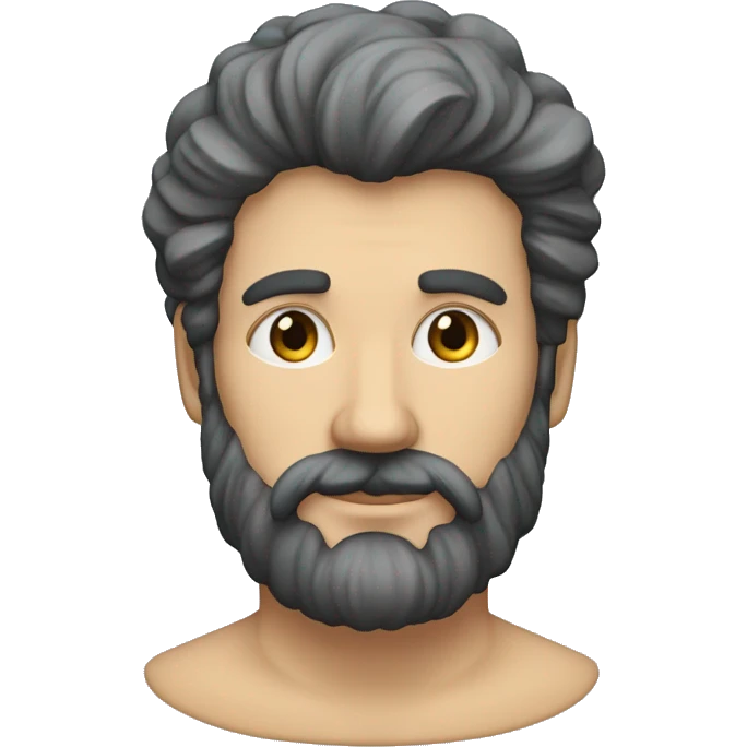 Uomo con capelli castani chiari barba occhi azzurri che dice ostia emoji
