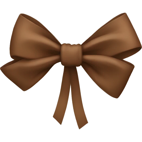 brown bow emoji
