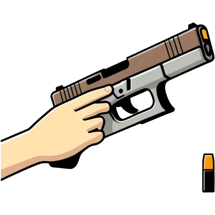 A person holding a Glock  emoji