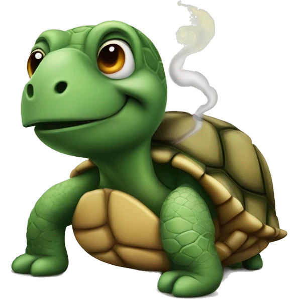 Turtle smoking  emoji