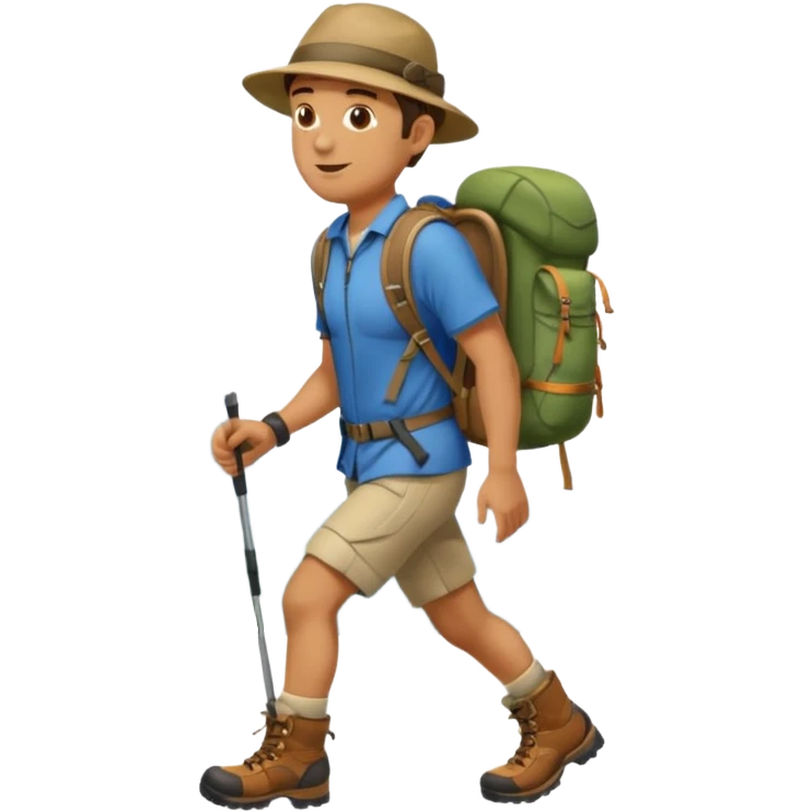 Hiking man  emoji