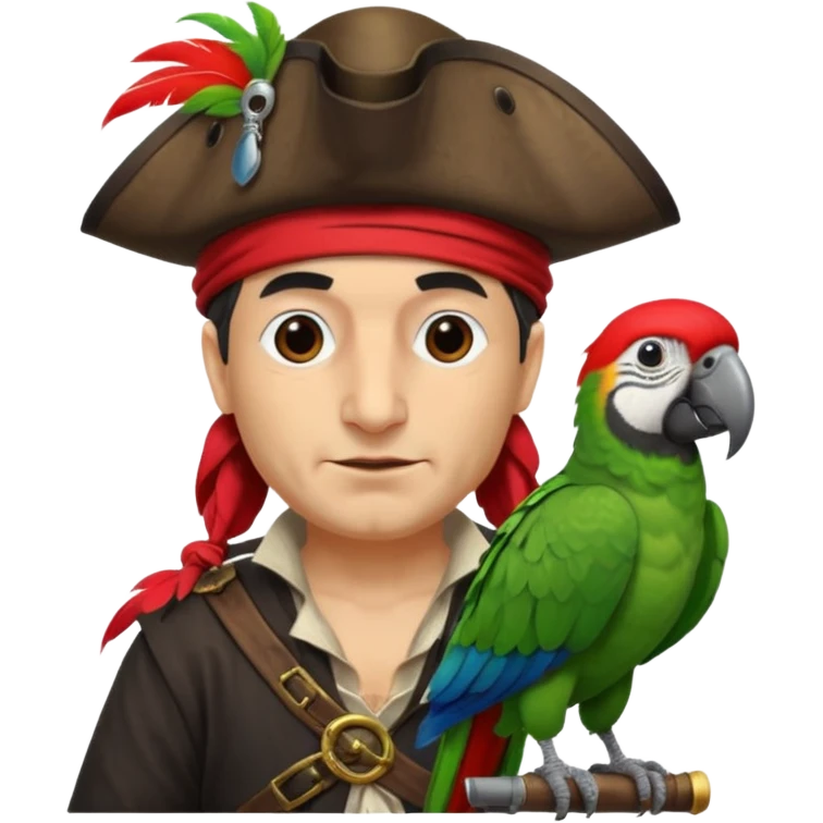 pirate and parrot emoji
