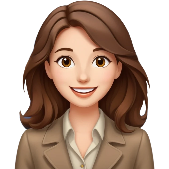  happy elegant beautiful girl flowy brown hair that is more valuable then corals excited to see the love of her life at the airport emoji