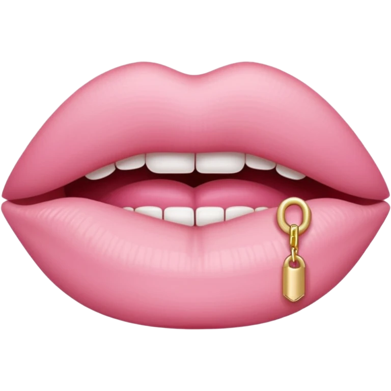 lips with a zipper, representing 'my lips are sealed' emoji