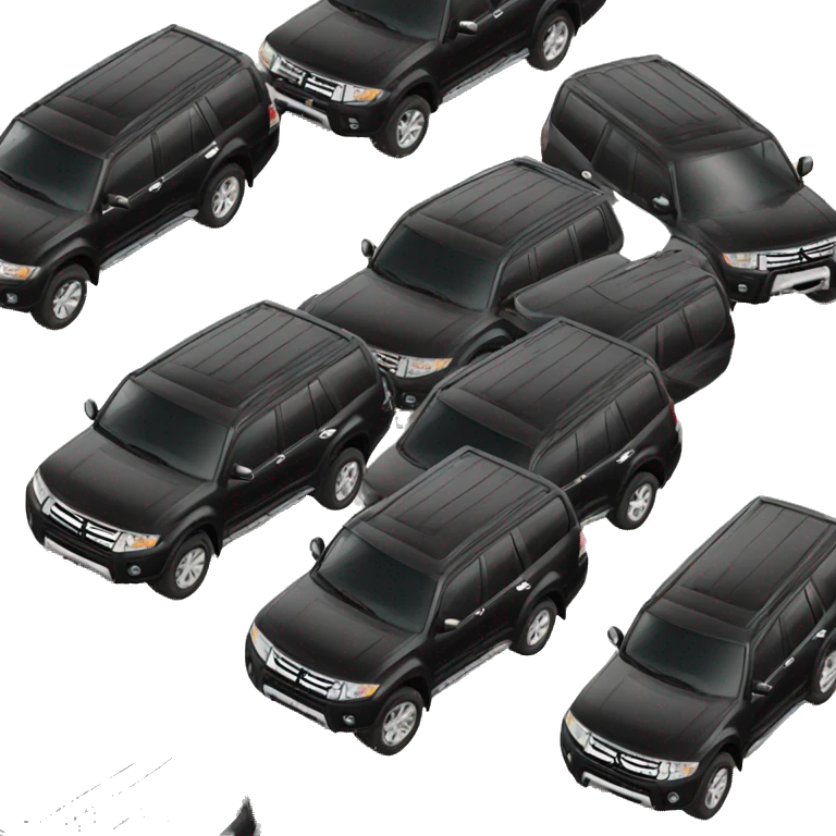 Black Mitsubishi Pajero Wagon 2012 emoji