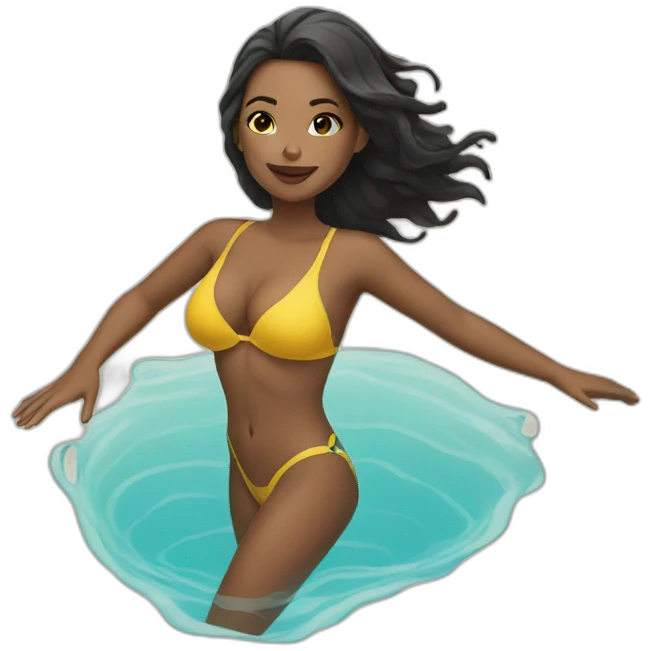 sexy girl swimming emoji