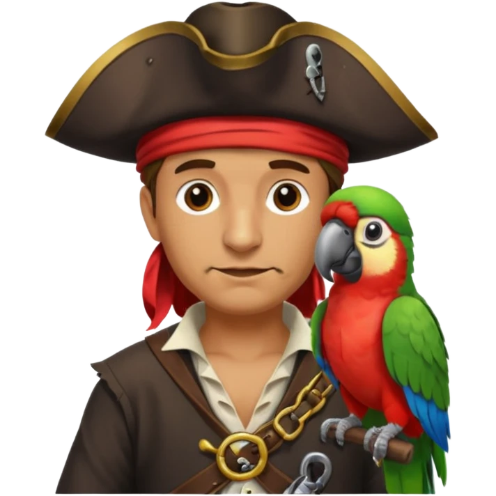 pirate and parrot emoji