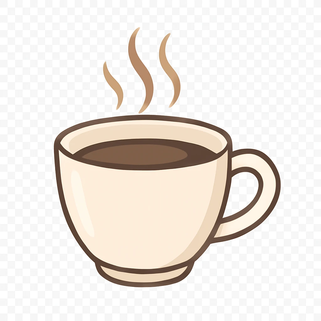 a steaming cup of coffee emoji