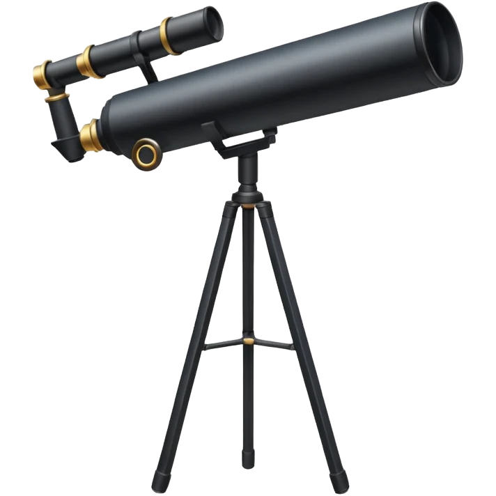 A telescope aimed 90 degrees emoji