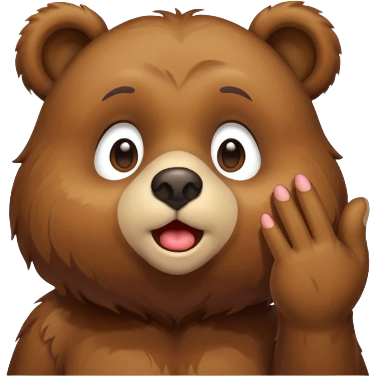 bear blowing a kiss emoji
