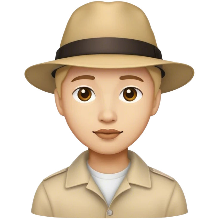 hello with hat emoji