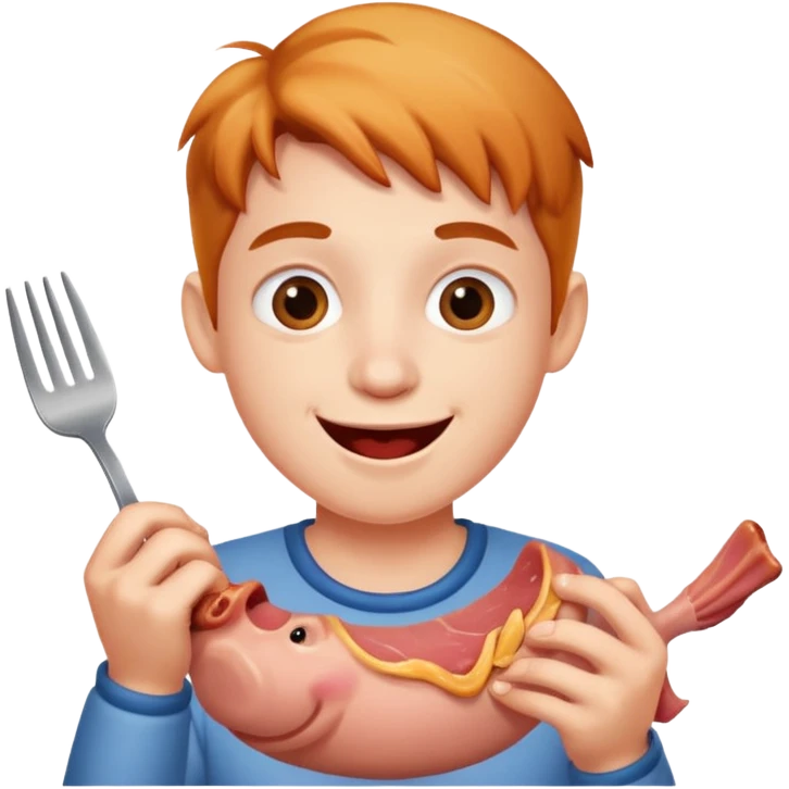 eating pork emoji