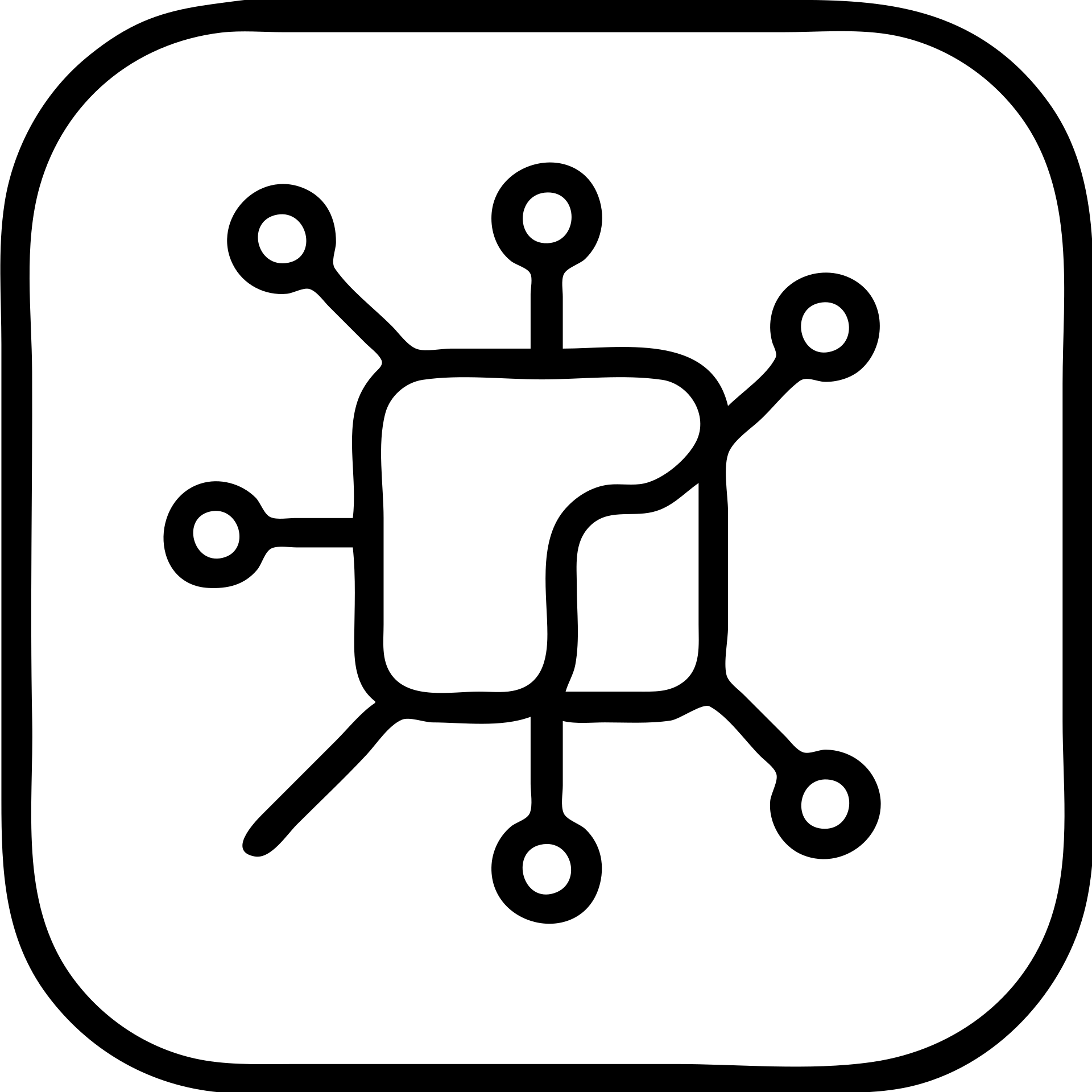 Modern curved CPU processor chip with rounded corners and sleek design. Simple circuit pattern inside, no text, designed as a contemporary app icon emoji