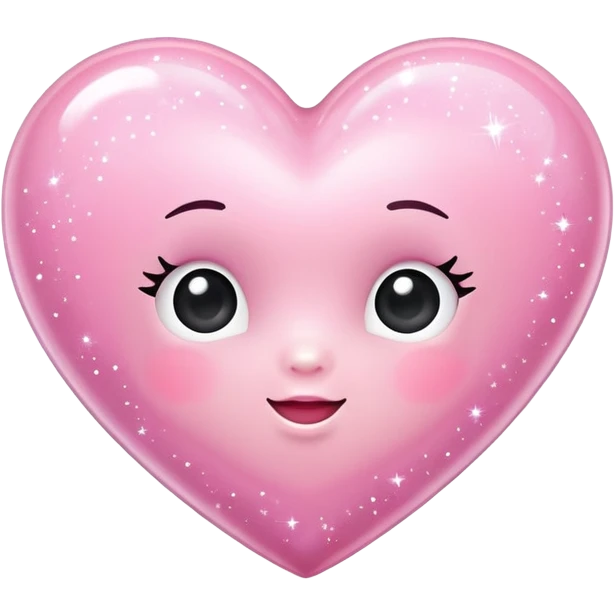 Baby pink heart with sparkles emoji
