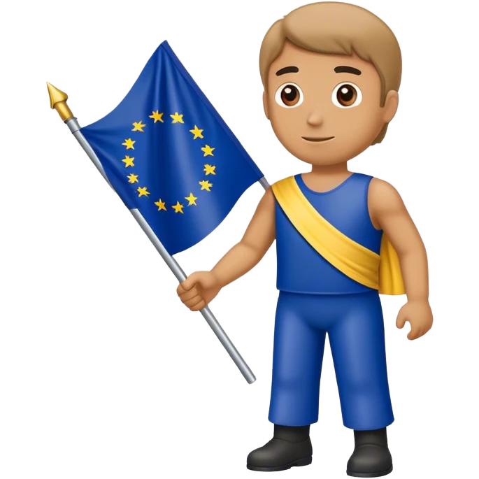 man with european union flag emoji