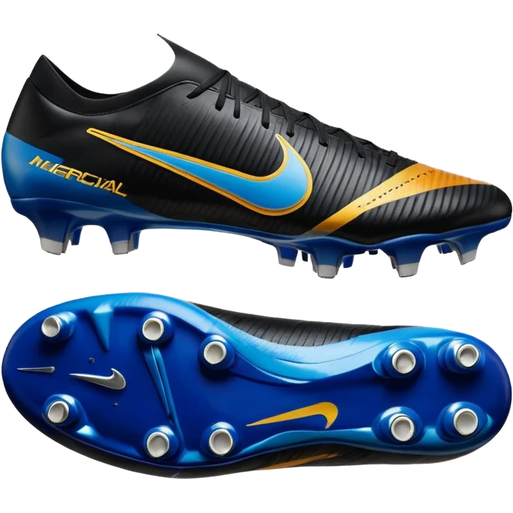 Unas Nike Mercurial vapor 16 elite sg del 2026 negras y con el logo azul emoji