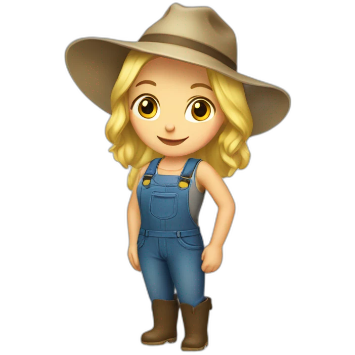 blonde farmer girl emoji
