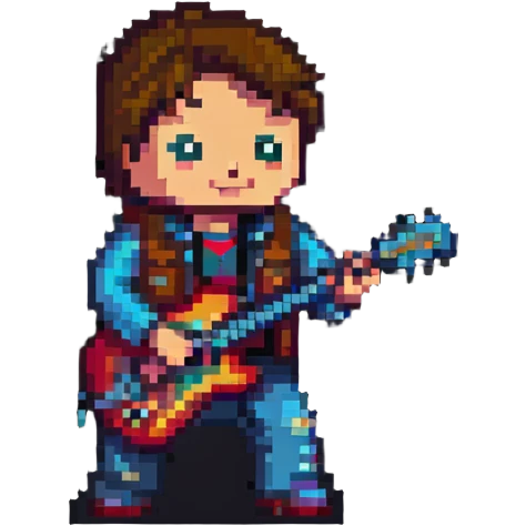 Marty McFly playing guitar emoji