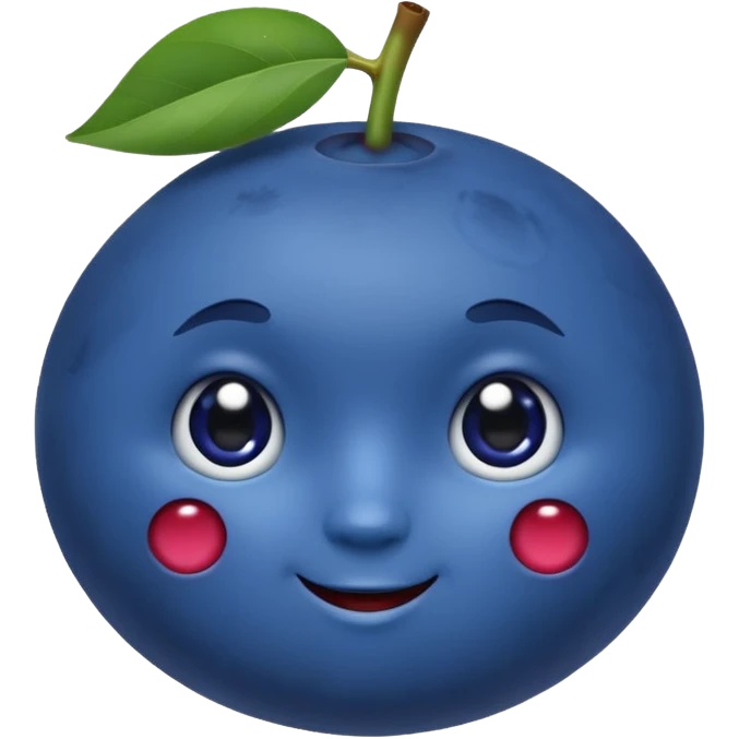 blueberry with a face emoji