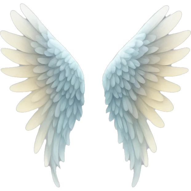 glass angel wings emoji