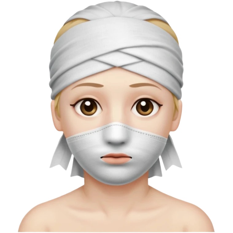 very sick person bandage in the head emoji