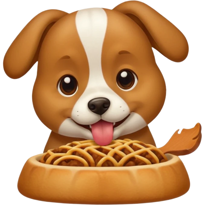 Dog eating  emoji