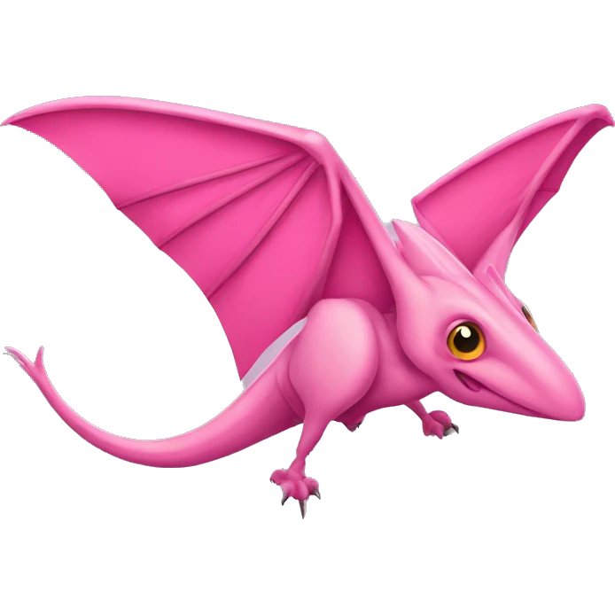 Pink pterodactyl emoji
