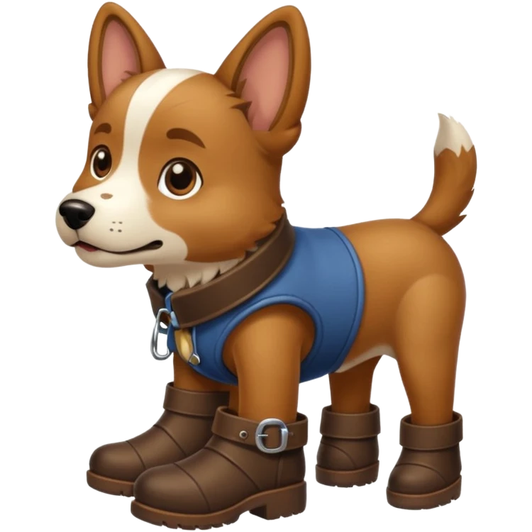dog wearing boots emoji