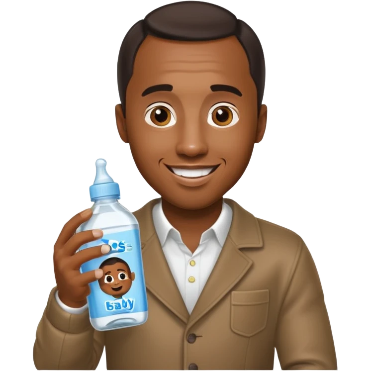 p diddy holding baby oil emoji
