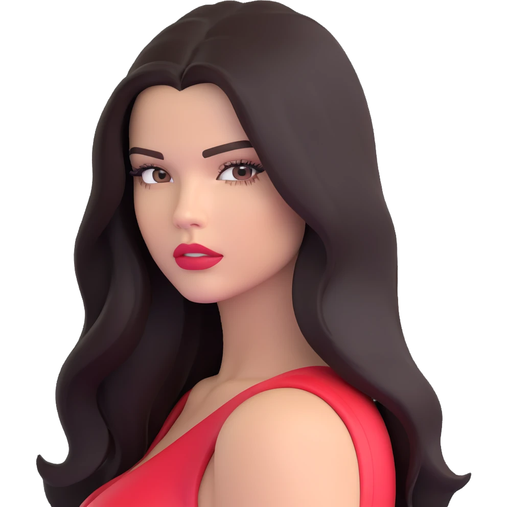Adriana Lima, gorgeous Brazilian supermodel with long dark hair and stunning face emoji