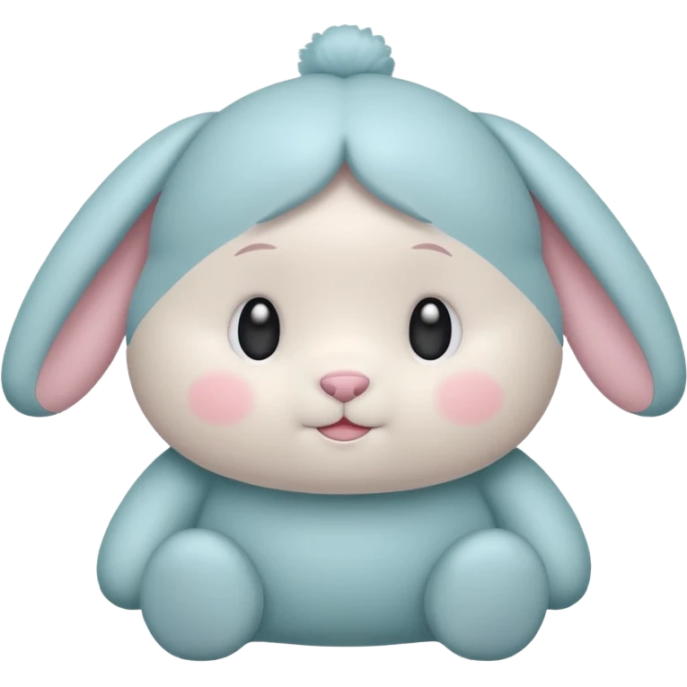 Labubu doll icon, pastel colors, soft shading, gentle expression emoji