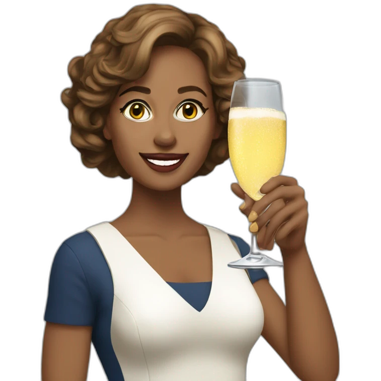 Kerry Bradshaw with Champaign emoji
