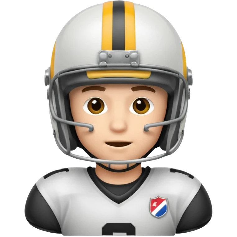 Football player with a seatbelt on them emoji