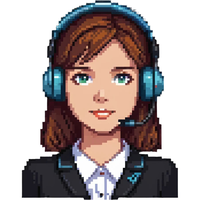 AI voice receptionist wearing a headset emoji