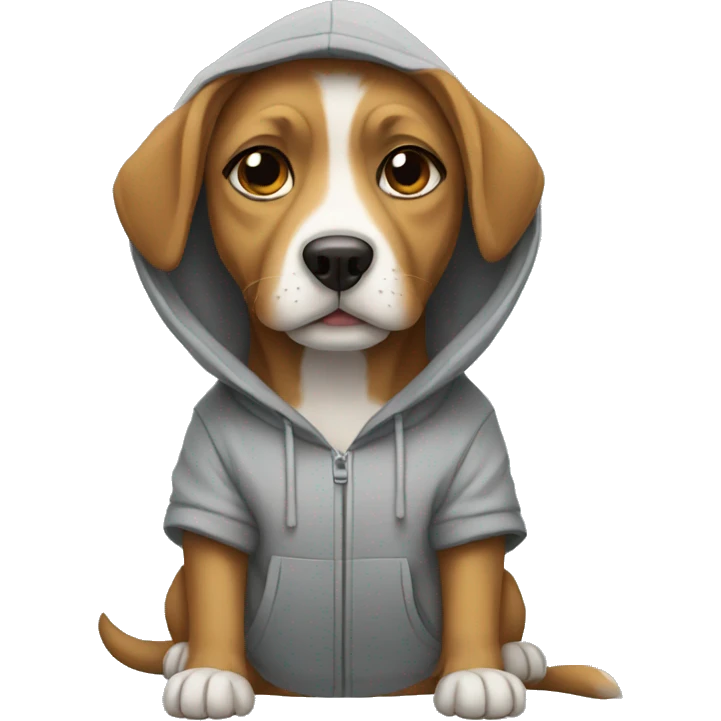 Dog wearing hoodie  emoji