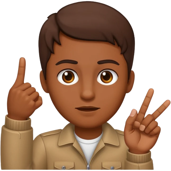 Me sticking up the middle finger brownskin emoji