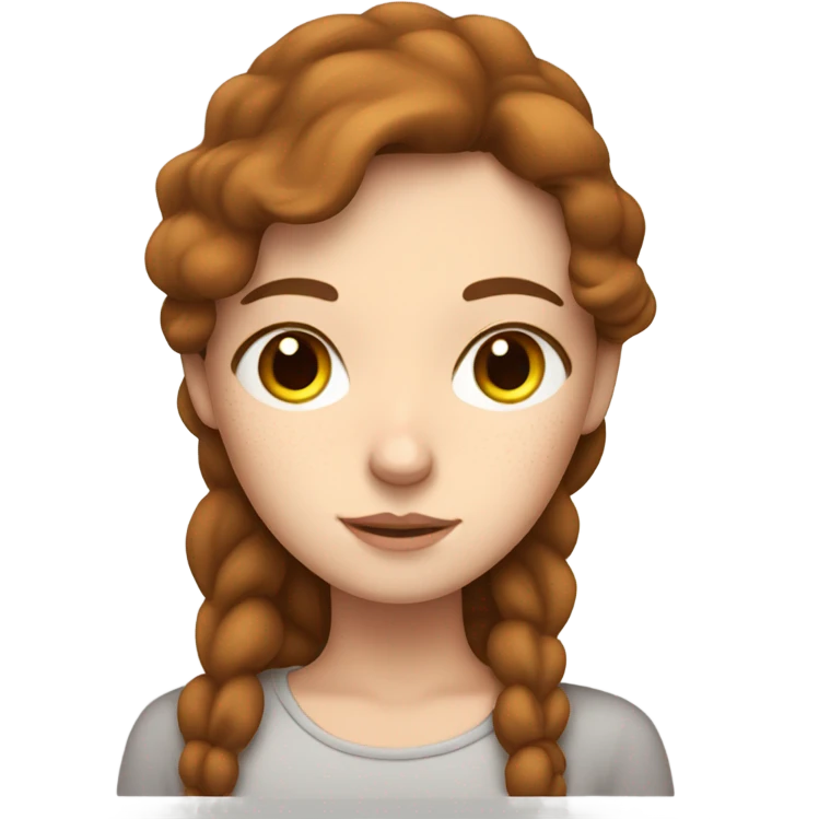 White girl with frekles Brown hair sleeping peacfully  emoji