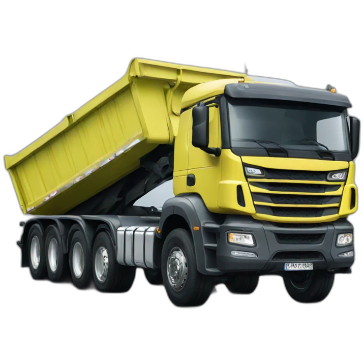 european dump semi-trailer emoji