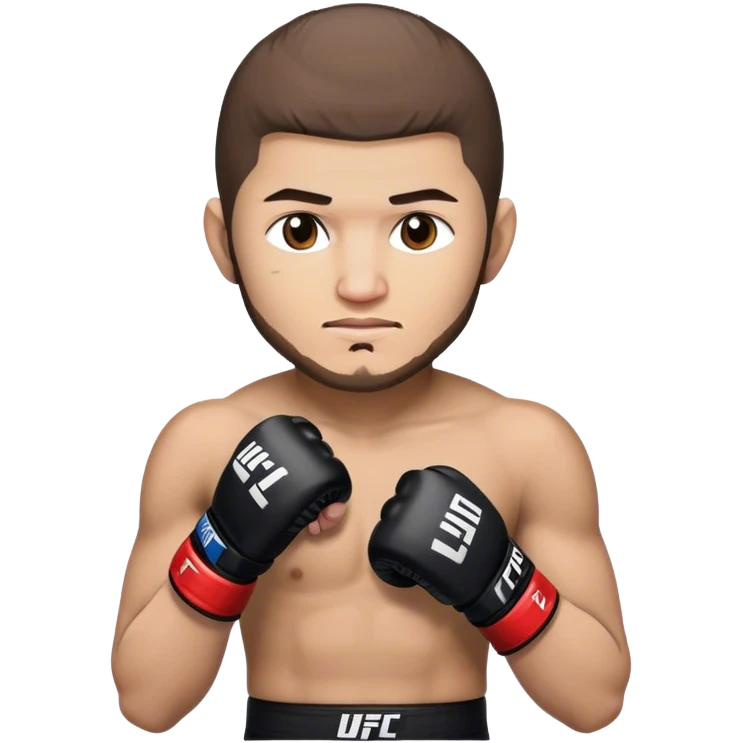 Khabib Nurmagomedov in ufc gloves emoji