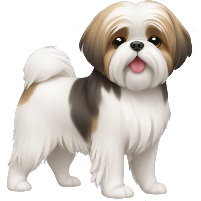 Shi tzu dog with hearts  emoji