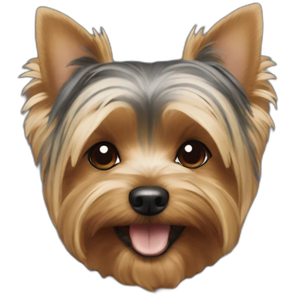 Perro Yorkie riendo emoji