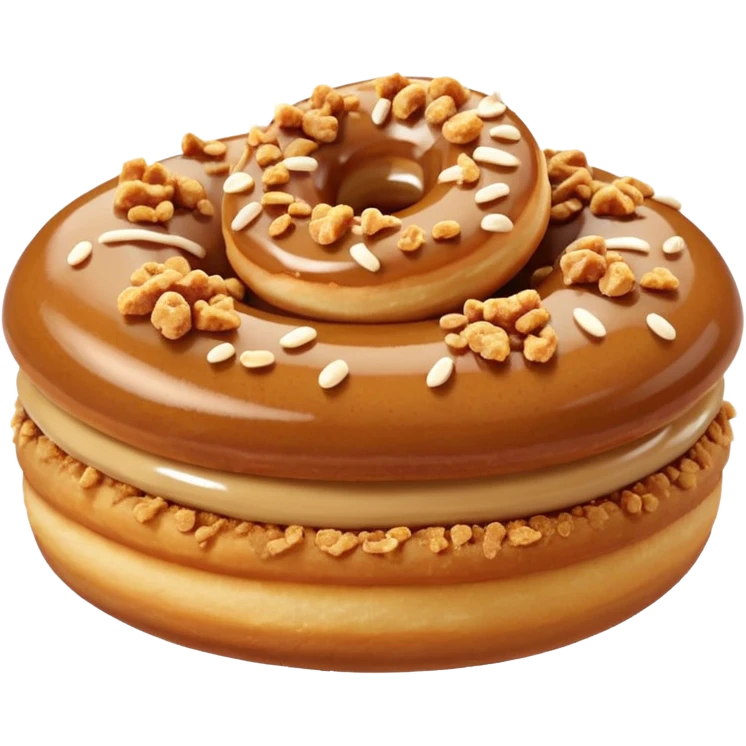 Mini doughnuts with biscoff crumble on top  emoji