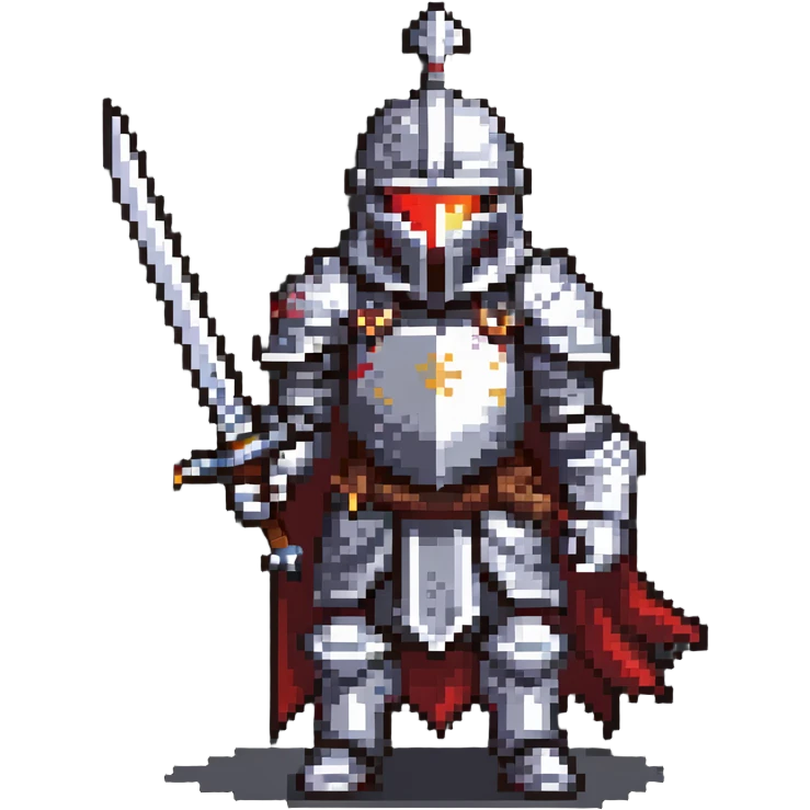 Armored war lord with helmet and sword emoji