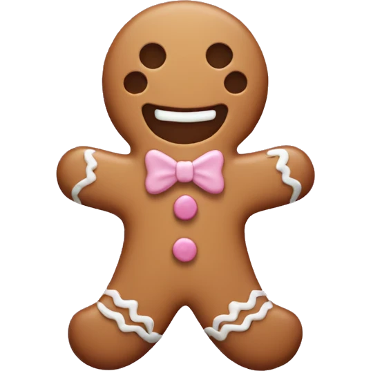 Pastel gingerbread man emoji