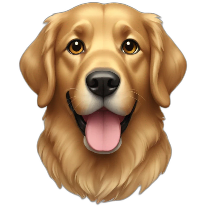 Black golden retriever emoji