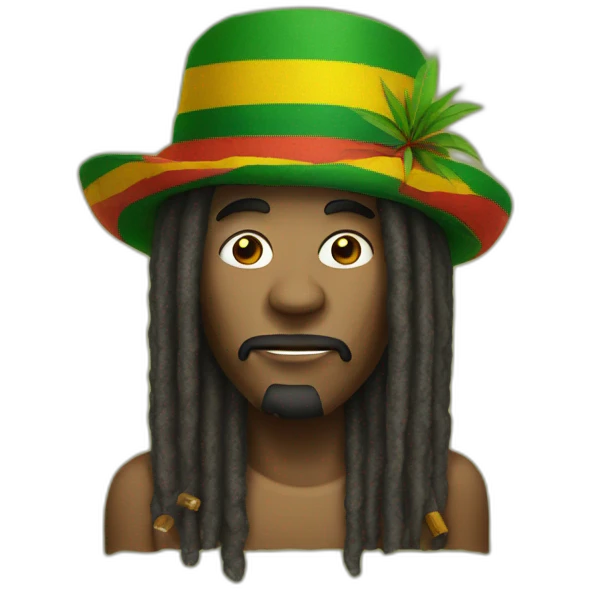 rasta with a cigar emoji