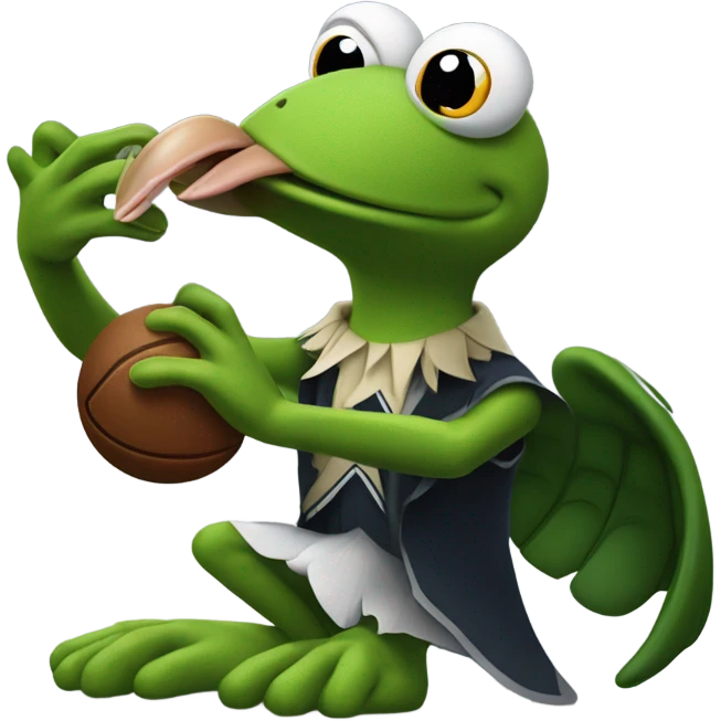 Philadelphia Eagle with Kermit the frog in its talons emoji