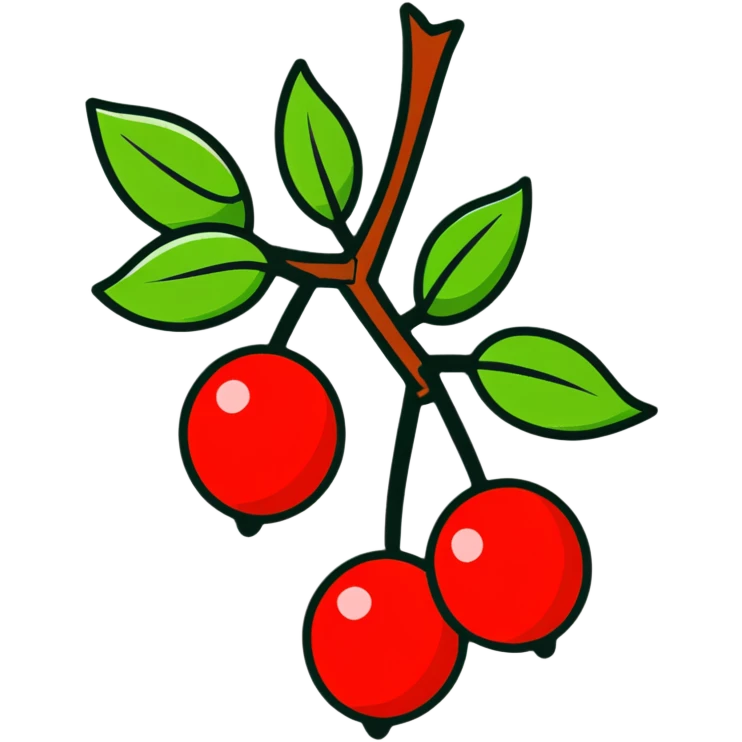 cluster of red berries emoji
